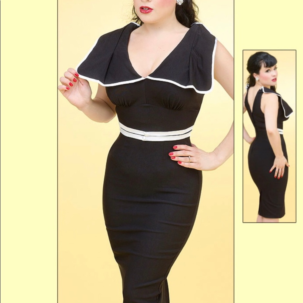 Stop Staring! Black Fitted Rosie Dress NWT